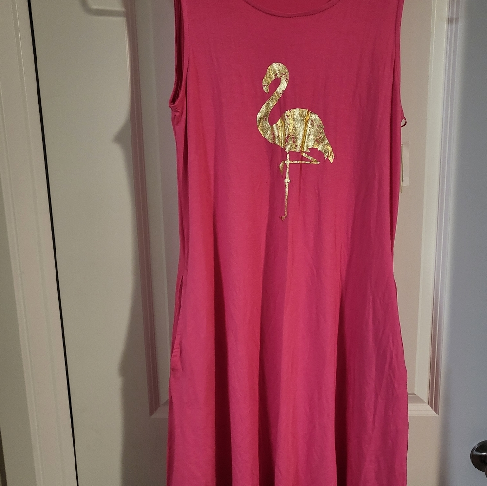 Bright pink Flamingo Dress by Cupio